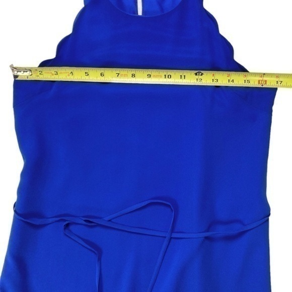 Lost April Slip Dress Womens Size Small Royal Blue Sleeveless Belted Lined Mini - Picture 10 of 15